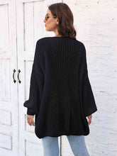 Load image into Gallery viewer, Open Front Dropped Shoulder Longline Cardigan
