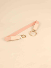 Load image into Gallery viewer, Double Ring Buckle Elastic PU Belt
