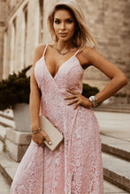Load image into Gallery viewer, Spaghetti Strap Split Lace Maxi Dress
