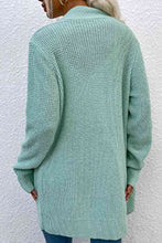 Load image into Gallery viewer, Open Front Rib-Knit Cardigan with Pockets
