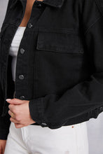 Load image into Gallery viewer, Button Up Dropped Shoulder Denim Jacket
