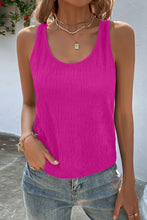 Load image into Gallery viewer, Textured Scoop Neck Tank
