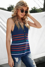 Load image into Gallery viewer, V Neck Striped Pattern Knit Tank
