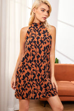 Load image into Gallery viewer, Printed Tied Sleeveless Mini Dress
