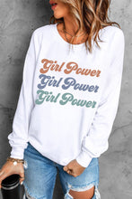 Load image into Gallery viewer, GIRL POWER Graphic Dropped Shoulder Sweatshirt
