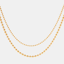 Load image into Gallery viewer, 18K Gold-Plated Lobster Closure Bead Necklace
