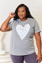Load image into Gallery viewer, Simply Love Heart Graphic Cuffed Short Sleeve T-Shirt
