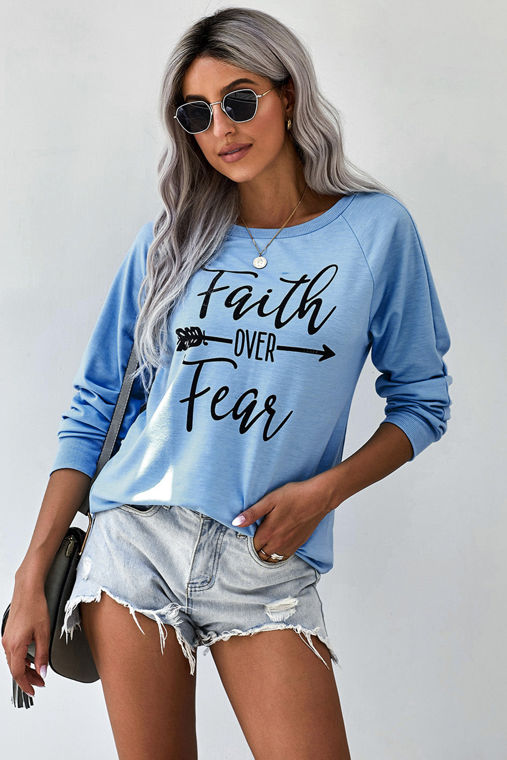 Letter Print Long Sleeve Pullover Shirt