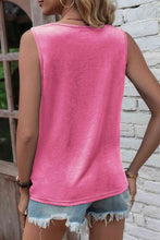 Load image into Gallery viewer, Cutout Round Neck Twisted Tank
