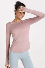 Load image into Gallery viewer, Quick-Dye Curved Hem Sports Top
