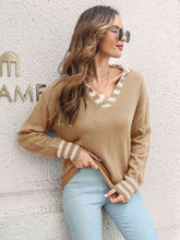Load image into Gallery viewer, Johnny Collar Drop Shoulder Sweater
