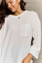 Load image into Gallery viewer, Ninexis Full Size V-Neck Long Sleeve Front Pocket Blouse
