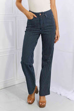 Load image into Gallery viewer, Judy Blue Cassidy Full Size High Waisted Tummy Control Striped Straight Jeans
