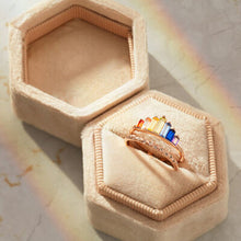 Load image into Gallery viewer, Zircon 925 Sterling Silver Double-Layered Ring
