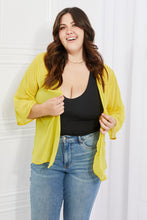 Load image into Gallery viewer, Melody Just Breathe Full Size Chiffon Kimono in Yellow
