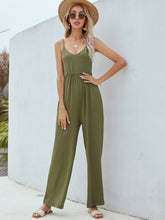 Load image into Gallery viewer, Adjustable Spaghetti Strap Jumpsuit with Pockets
