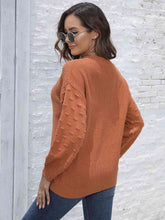 Load image into Gallery viewer, Round Neck Dropped Shoulder Sweater

