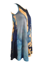 Load image into Gallery viewer, Abstract Print Round Neck Sleeveless Dress with Pockets
