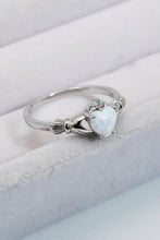 Load image into Gallery viewer, 925 Sterling Silver Heart Opal Ring
