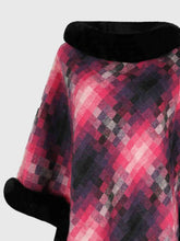 Load image into Gallery viewer, Faux Fur Trim Poncho
