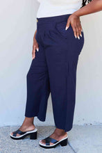 Load image into Gallery viewer, And The Why In The Mix Full Size Pleated Detail Linen Pants in Dark Navy
