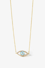 Load image into Gallery viewer, Evil Eye Pendant Gold Plated Chain Necklace
