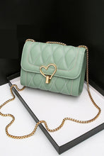 Load image into Gallery viewer, Heart Buckle PU Leather Crossbody Bag
