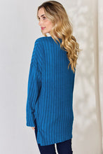 Load image into Gallery viewer, Basic Bae Full Size Ribbed Half Button Long Sleeve High-Low T-Shirt
