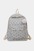 Load image into Gallery viewer, Printed Polyester Large Backpack (Fluffy Ball Included)
