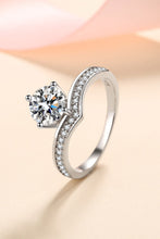 Load image into Gallery viewer, 925 Sterling Silver Ring with 1 Carat Moissanite
