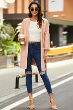 Load image into Gallery viewer, Drop Shoulder Ribbed Trim Open Front Cardigan
