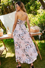 Load image into Gallery viewer, Floral Bow Detail Cutout Spaghetti Strap Dress
