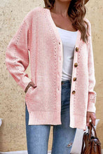 Load image into Gallery viewer, V-Neck Openwork Long Sleeve Cardigan
