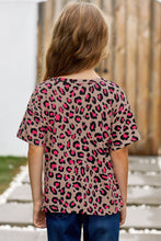 Load image into Gallery viewer, Girls Leopard Dropped Shoulder Tee
