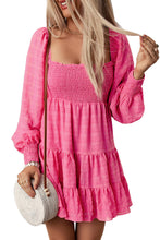 Load image into Gallery viewer, Smocked Square Neck Ruffled Mini Dress
