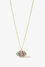 Load image into Gallery viewer, Evil Eye Pendant Gold Plated Chain Necklace
