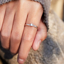 Load image into Gallery viewer, Inlaid Zircon Bicolor Rose Gold-Plated Ring
