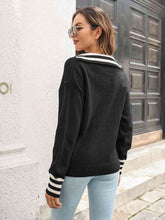 Load image into Gallery viewer, Johnny Collar Drop Shoulder Sweater
