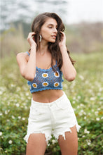 Load image into Gallery viewer, Floral Crochet Cropped Cami
