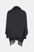 Load image into Gallery viewer, Fringe Open Front Long Sleeve Poncho
