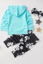 Load image into Gallery viewer, Kids Solid Top and Floral Pants Set
