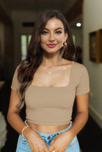 Load image into Gallery viewer, Square Neck Ribbed Crop Top
