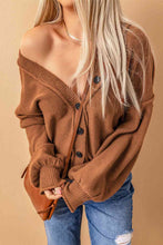 Load image into Gallery viewer, Exposed Seam Button Down Cardigan

