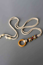 Load image into Gallery viewer, Wood Ring Rope Belt
