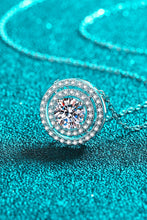 Load image into Gallery viewer, Moissanite Round Pendant Rhodium-Plated Necklace
