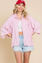 Load image into Gallery viewer, Culture Code Button Up Drop Shoulder Slit Shirt
