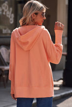 Load image into Gallery viewer, Quarter-Snap Dropped Shoulder Hoodie
