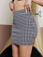 Load image into Gallery viewer, Houndstooth High Waist Mini Skirt
