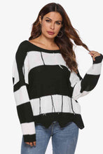 Load image into Gallery viewer, Color Block Backless Long Sleeve Sweater

