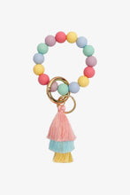Load image into Gallery viewer, Silica Gel Bead Wristlet Keychain with Layered Tassels
